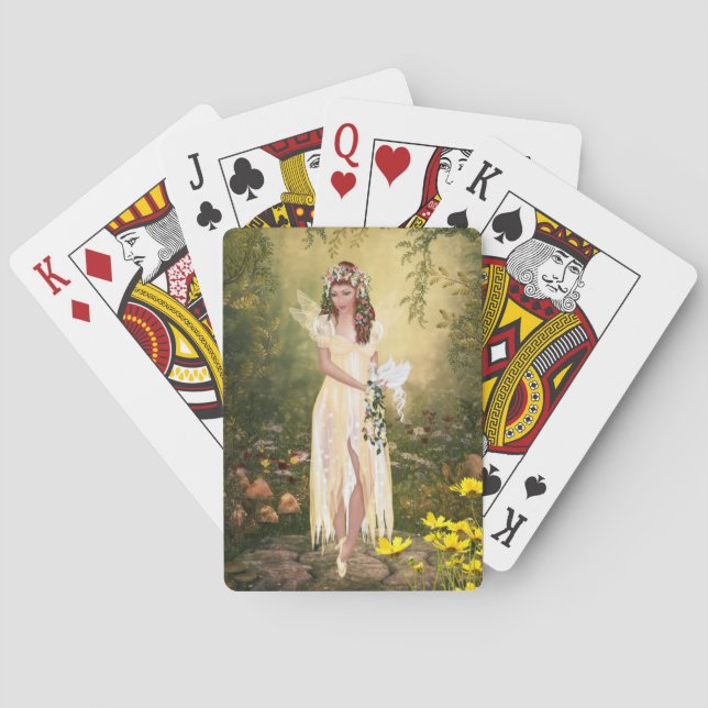 Jeu De Cartes Cartes de jeu féeriques de région boisée (dos)