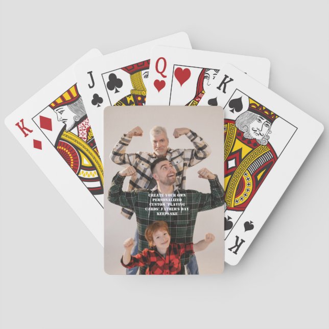 Jeu De Cartes Cartes de jeu fête des pères - Poker photo personn (dos)