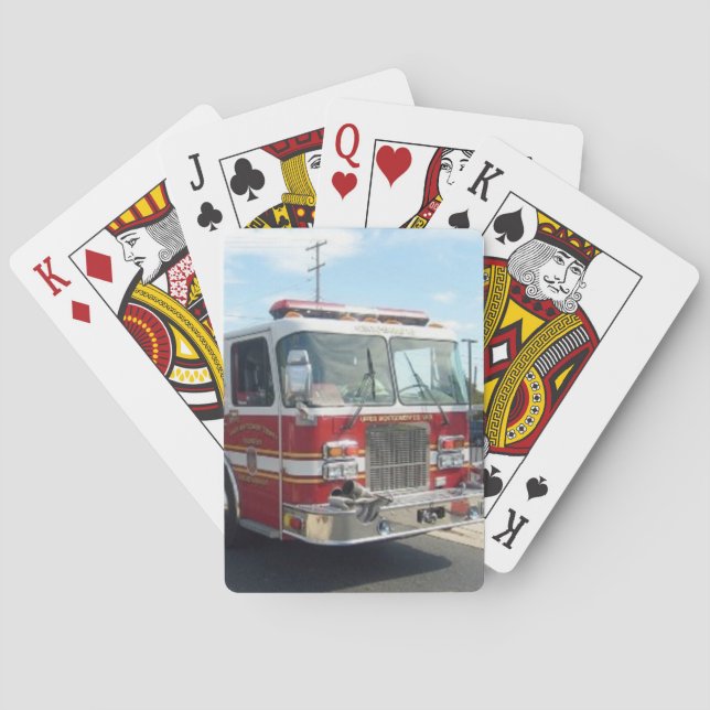 JEU DE CARTES CARTES DE JEU FIRETRUCK (dos)