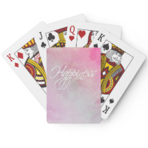 Cartes de jeu florales de tisonnier de bonheur