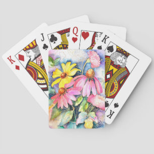 Jeu De Cartes Cartes de jeu florales en été