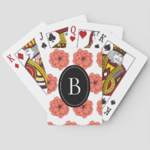 Cartes de jeu florales personnalisées