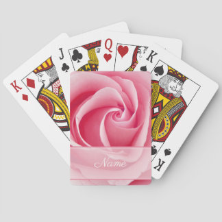 Jeu De Cartes Cartes de jeu florales personnalisées | Roses rose