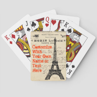 Jeu De Cartes Cartes de jeu françaises vintages de Tour Eiffel