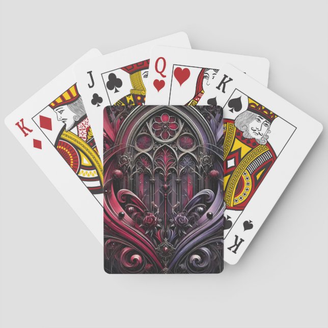 Jeu De Cartes Cartes de Jeu Gothique - Design de Deck Unique (dos)