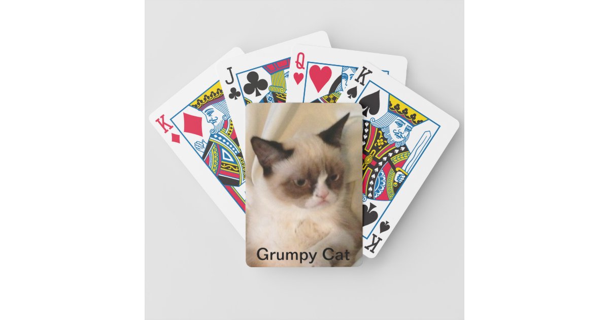 Jeu De Cartes Cartes De Jeu Grincheuses De Chat Zazzle Fr Jeu De Cartes Cartes De Jeu Grincheuses De Chat Zazzle Fr
