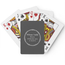 Cartes de jeu grises personnalisées