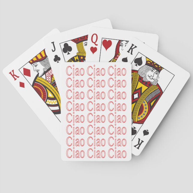 Jeu De Cartes Cartes de jeu italiennes Ciao (dos)