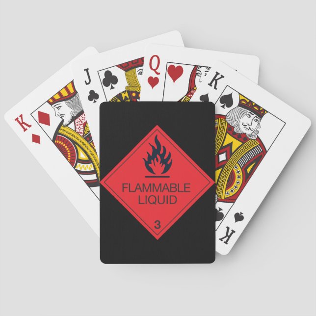 Jeu De Cartes Cartes de jeu liquides inflammables (dos)