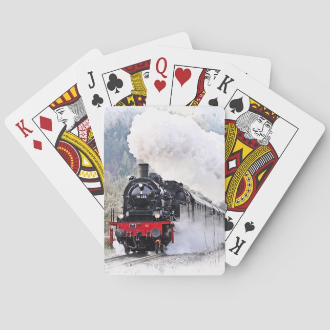 Jeu De Cartes Cartes de jeu locomotives de train (dos)