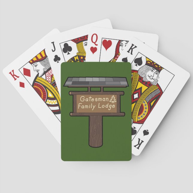 Jeu De Cartes Cartes de jeu Lodge - Vert (dos)