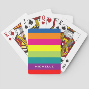 Jeu De Cartes Cartes de jeu multicolores avec bandes colorées