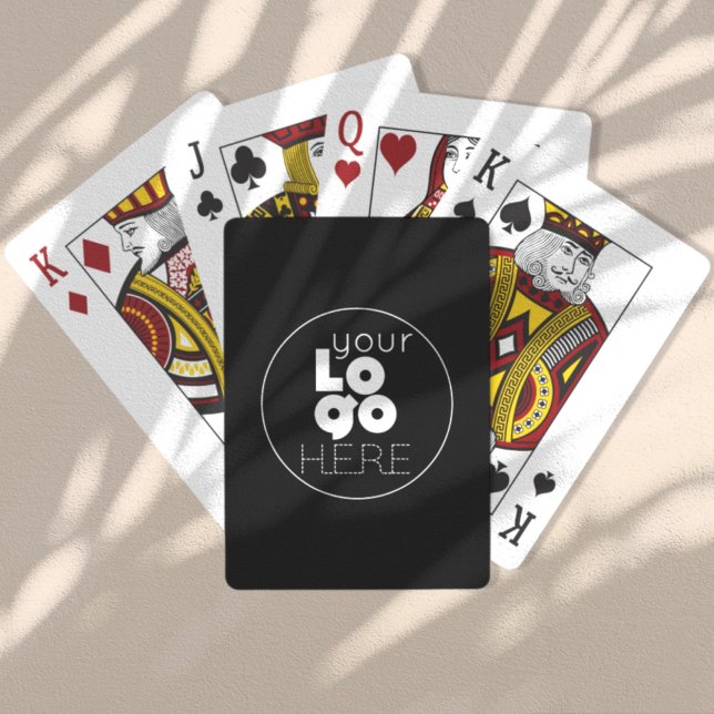 Jeu De Cartes Cartes de Jeu Noir Set pour White Business Logo (Créateur téléchargé)