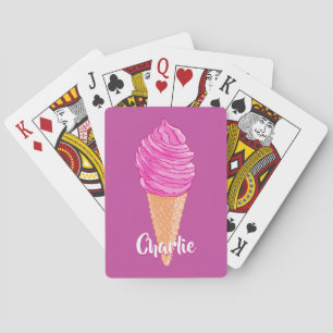 Jeu De Cartes Cartes de jeu nommées faites sur commande de crème