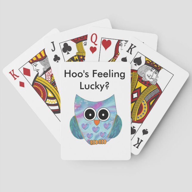 Jeu De Cartes Cartes de jeu orientées de hibou (dos)