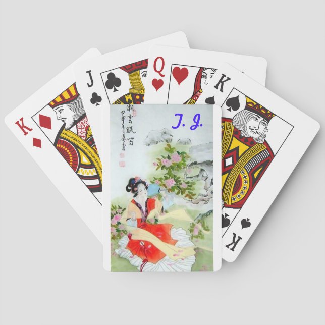 Jeu De Cartes Cartes de jeu personnalisées avec Motif chinois (dos)