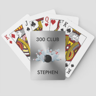 Jeu De Cartes Cartes de jeu personnalisées Bowling 300 Club