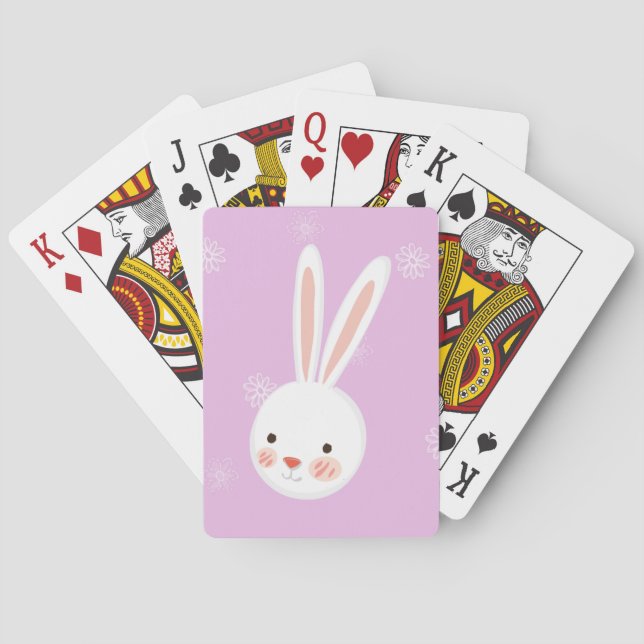 Jeu De Cartes Cartes de jeu personnalisées Bunny de Pâques (dos)