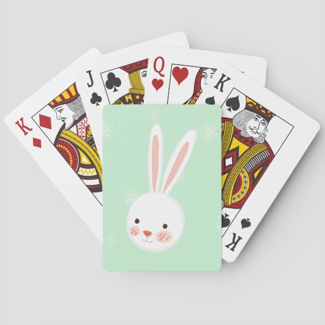Jeu De Cartes Cartes de jeu personnalisées Bunny de Pâques (dos)