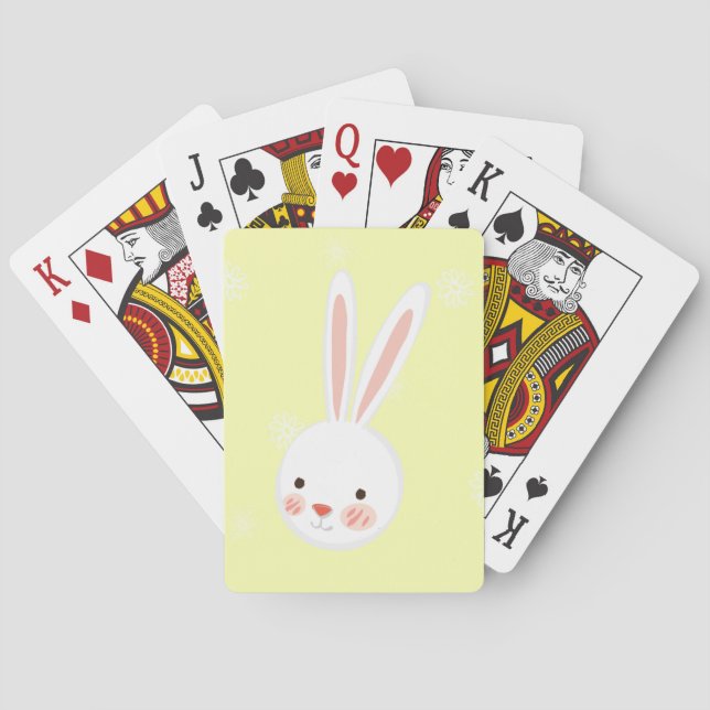 Jeu De Cartes Cartes de jeu personnalisées Bunny de Pâques (dos)