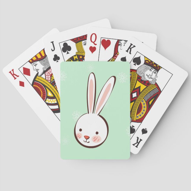 Jeu De Cartes Cartes de jeu personnalisées Bunny de Pâques (dos)