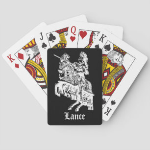 Jeu De Cartes Cartes de jeu personnalisées de Chevalier noir et 