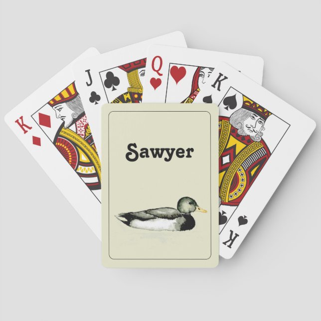 Jeu De Cartes Cartes de jeu personnalisées Mallard Duck (dos)