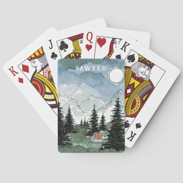 Jeu De Cartes Cartes de jeu personnalisées Mountain Camp (dos)