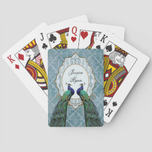 Jeu De Cartes Cartes de jeu personnalisées Royal Peacock (Bleu)