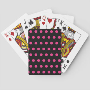 Jeu De Cartes Cartes de jeu Poka Dot (Noir et rose néon)