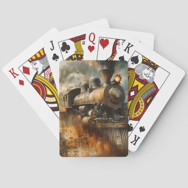Jeu De Cartes Cartes de jeu pour Locomotive à vapeur classique (dos)
