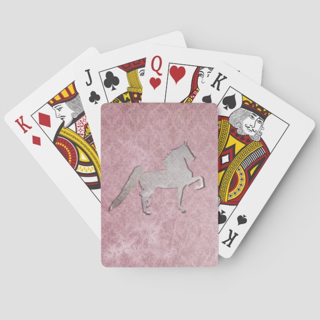 Jeu De Cartes Cartes de jeu pourpres patinées de Saddlebred (dos)