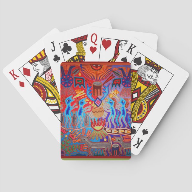Jeu De Cartes Cartes de jeu Rituelles Huichol (dos)