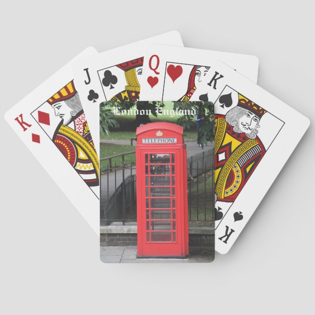 Jeu De Cartes Cartes de jeu, Stand téléphonique Red London (dos)