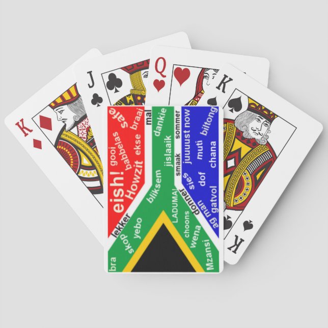 Jeu De Cartes Cartes de jeu sud-africaines d'argot - personnalis (dos)