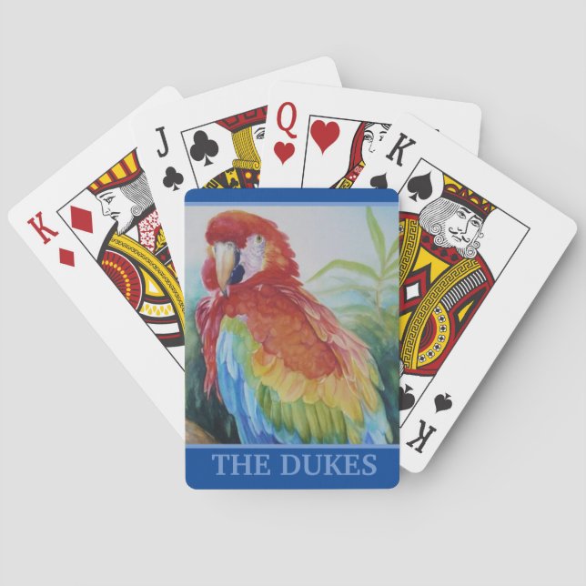 Jeu De Cartes Cartes de jeu Tropical personnalisées (dos)