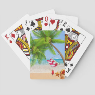 Jeu De Cartes Cartes de jeu tropicales de plage
