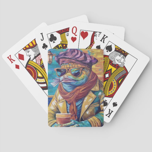 Jeu De Cartes Cartes de jeu uniques avec poisson (dos)