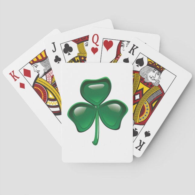 Jeu De Cartes Cartes de jeu vertes de shamrock (dos)