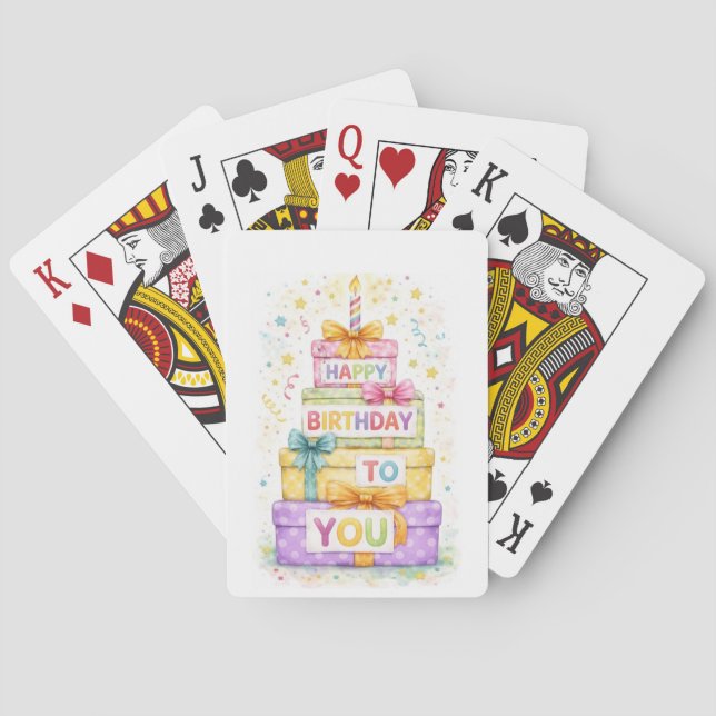 Jeu De Cartes cartes de joyeux anniversaire (dos)
