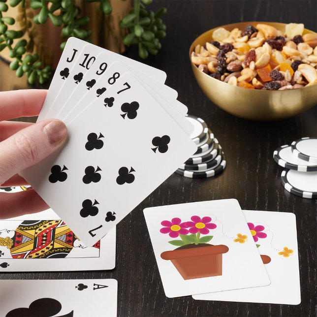 Jeu De Cartes Cartes de lecture à fleurs et papillons pointillés (Créateur téléchargé)