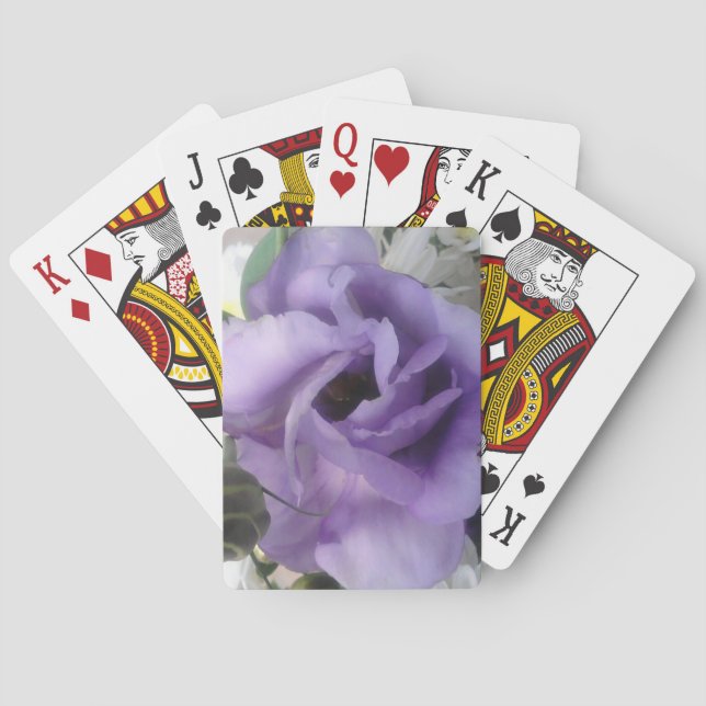Jeu De Cartes Cartes de lecture à fleurs violettes (dos)