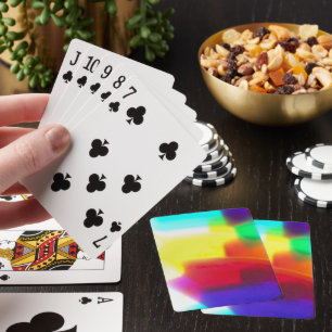 Jeu De Cartes Cartes de lecture Arc-en-ciel primaire Popart Abst