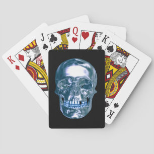 Jeu De Cartes Cartes de lecture bleu Chrome Skull