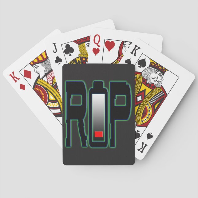 Jeu De Cartes Cartes de lecture de batterie RIP (dos)