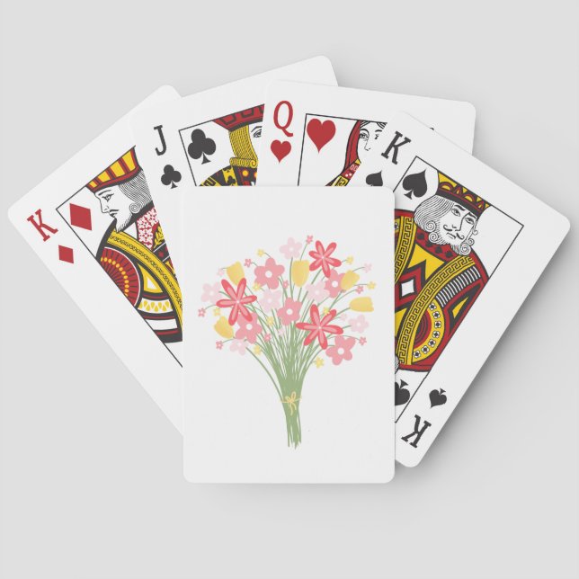 Jeu De Cartes Cartes de lecture de bouquet de fleurs (dos)