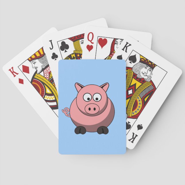 Jeu De Cartes Cartes de lecture de cochon de dessin (dos)