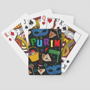 Jeu De Cartes Cartes de lecture de purim noir