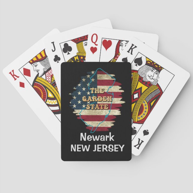Jeu De Cartes Cartes de lecture d'état New Jersey personnalisées (dos)