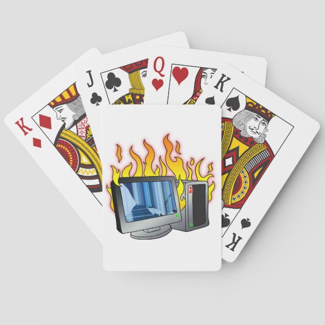 Jeu De Cartes Cartes de lecture d'incendie informatique (dos)